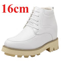 Sapatos de plataforma grossa para homens, salto alto de casamento interno invisível, sapatos que aumentam a altura do casal, 15,5 cm
