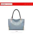 Bolsa feminina de couro genuíno foxer, design elegante e luxuoso, bolsa de ombro feminina, bolsa tote de grande capacidade, melhor presente para mãe, esposa