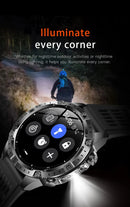 NOVO 2026 Smartwatch GPS Militar para Atividades ao Ar Livre com Mapa Offline, GPS L1+L2 de Banda Dupla, Bússola, Ciclismo, Corrida, Natação, Monitor de Frequência Cardíaca e 10ATM