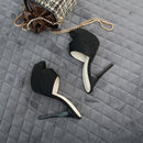 Sandálias de plataforma antiderrapante para mulheres, chinelos femininos, saltos finos, saltos super altos, sapatos de festa, verão, novo, 12cm, tamanho 34-39, 2022
