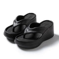 Chinelos Femininos de Moda, Sapatos de Plataforma de EVA Macio para o Verão, Chinelos de Praia para Meninas, Sandálias de Salto Alto com Sola Grossa