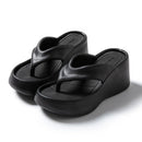 Chinelos Femininos de Moda, Sapatos de Plataforma de EVA Macio para o Verão, Chinelos de Praia para Meninas, Sandálias de Salto Alto com Sola Grossa