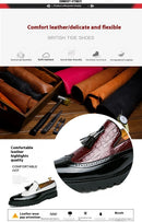 2026 Novo Sapato Masculino Slip-On Casual de Couro com Estampa de Crocodilo e Franjas Tamanho Grande 46