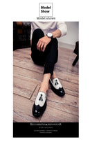 2026 Novo Sapato Masculino Slip-On Casual de Couro com Estampa de Crocodilo e Franjas Tamanho Grande 46