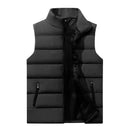 Colete masculino jaqueta quente sem mangas inverno à prova dwaterproof água casaco com zíper outono gola alta casual roupas de marca