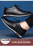 Sapatos Casuais Masculinos Confortáveis e Respiráveis, Sola Macia, Ultra-Couro, Novo Estilo Primavera 2026, Bico Redondo, Salto Baixo