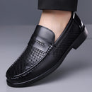 Mocassins de Couro Masculinos Casuais Slip-on Respiráveis Confortáveis para Caminhada e Escritório – Coleção Verão 2026