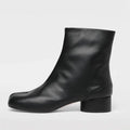 Botas Femininas de Couro Genuíno com Salto Baixo e Bico Dividido, Design de Luxo e Moda, Novidade Outono Inverno 2026