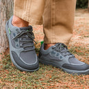 Oiaano descalço dedo do pé largo homem sapatos lazer tênis malha rendas até respirável conforto leve esportes caminhada correndo caminhadas