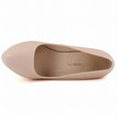 Sapatos Femininos de Salto Alto Sexy com Bico Redondo, Plataforma Casual de 14cm, Sapatos Vermelhos para Festa e Casamento, Tamanho Grande