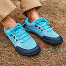 Oiaano descalço dedo do pé largo homem sapatos lazer tênis malha rendas até respirável conforto leve esportes caminhada correndo caminhadas