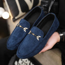 Sapato masculino de camurça vermelha, mocassim de couro macio, sapatos baixos casuais confortáveis, moda primavera, novo, 2023