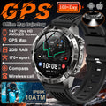 NOVO 2026 Smartwatch GPS Militar para Atividades ao Ar Livre com Mapa Offline, GPS L1+L2 de Banda Dupla, Bússola, Ciclismo, Corrida, Natação, Monitor de Frequência Cardíaca e 10ATM