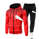 Conjunto de Moletom Masculino com Capuz Estampado 2026, Combinação de Moletom com Capuz + Calças, Roupa Casual para Esportes e Corrida