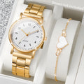 Kit Relógio Feminino com Pulseiras — Quartzo Elegante