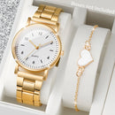 Kit Relógio Feminino com Pulseiras — Quartzo Elegante