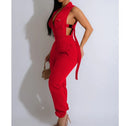 Macacão feminino sem mangas picante, botão lateral, zíper, 4 bolso, streetwear sexy, macacão de moda