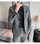 (Jaqueta + calças) marca de alta qualidade boutique cor sólida masculino casual negócios escritório terno noivo vestido casamento festa blazer calças