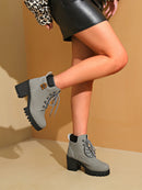 2024 novo inverno botas de salto feminino alta qualidade rendas moda designer sapatos casuais confortáveis botas de salto sapatos para mulher
