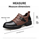 Botas Retro de Cano Baixo para Homens, com Zíper, em Couro Genuíno, Moda Masculina, Sapatos de Plataforma de Alta Qualidade