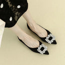 Sapatos Femininos de Bico Fino e Sola Baixa, Elegantes e Confortáveis, Estilo Coreano para Uso Diário na Primavera e Outono