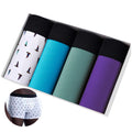 4pcs boxer shorts homem calcinha masculina boxer roupa interior de algodão para o sexo masculino casal sexy conjunto calecon tamanho grande lote macio