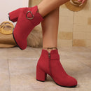 2025 novas mulheres antiderrapantes botas de tornozelo plataforma zíper salto alto botas curtas confortáveis sapatos de designer feminino zapatos de mujer