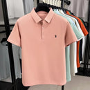 Camisa Polo Masculina Premium de Verão 2026, Secagem Rápida, Respirável, Casual, Moda Empresarial, Esportiva, Manga Curta, Roupa Masculina