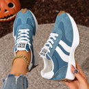 Mulheres tênis retro casual fundo plano dedo do pé redondo sapatos esportivos primavera outono tênis feminino moda designer sapatos femininos