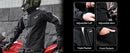 Wosawe motocicleta capa de chuva terno prevenção jaqueta calças acampamento caminhadas pesca capa de chuva moto motociclista piloto chuva