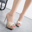Chinelos de cristal para mulheres, nova plataforma fashion 12cm, saltos altos finos, slides de grife, sandálias de strass luxuosas, sapatos de verão 2022