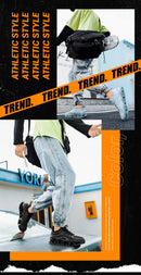 Tênis de corrida respirável de luxo masculino, tênis masculino, treinador casual, mocassins de corrida, moda
