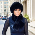 Luxury Faux Fur Hat & Scarf Set - Warm Elegant Versatile for Winter Cold Commute High-end Holiday Party