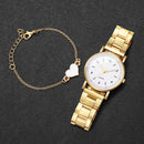 Kit Relógio Feminino com Pulseiras — Quartzo Elegante