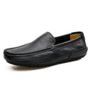 Sapatos Casuais Masculinos de Verão 2026, Marca de Luxo, Couro Genuíno, Mocassins Masculinos Vazados Respiráveis, Sapatos de Dirigir Slip-on
