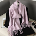 62 cores sólidas mulheres cachecol de inverno quente engrossar xale de caxemira moda ao ar livre luxo borlas pashmina senhora envoltório cachecóis à prova de vento