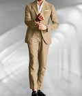 Green Linen Male Suits Wedding Tuxedo Business Fashion Blazer Sets Custom Made Two Pieces (Jacket+Pants) Conjuntos De Chaqueta