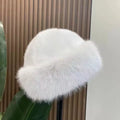Women Winter Fur Hat Cold-Proof Outdoor Thicken Warm Soft Hat for Casual Trips Sports Skiing