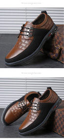 Sapatos Casuais de Outono Inverno Estilo Coreano Modernos com Sola Preta Sapatos de Couro Masculinos para Negócios com Cadarço Simples e Elegantes