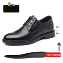 3/6/8 cm sapatos de elevador homens vestido sapatos preto couro macio aumentar sapatos formais casuais negócios oxfords terno sapatos