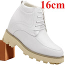Sapatos de plataforma grossa para homens, salto alto de casamento interno invisível, sapatos que aumentam a altura do casal, 15,5 cm