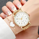 Kit Relógio Feminino com Pulseiras — Quartzo Elegante