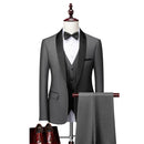 Conjunto de Terno Masculino 3 Peças com Lapela Preta Tamanho EUA: Casaco, Colete e Calças / Traje Formal para Noivo, Casamento e Negócios