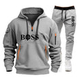 Conjunto Masculino de Moletom e Calça 2 Peças Primavera/Outono 2026, Novo, para Corrida ao Ar Livre, Corta-Vento, com Zíper, Quente, Roupa Esportiva Masculina
