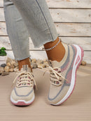 Sapatos femininos de duas cores para trabalho, tênis casuais femininos 2026 com frete grátis.