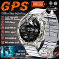 NOVO 2026 Smartwatch GPS Militar para Atividades ao Ar Livre com Mapa Offline, GPS L1+L2 de Banda Dupla, Bússola, Ciclismo, Corrida, Natação, Monitor de Frequência Cardíaca e 10ATM