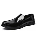 Novos Sapatos Masculinos de Couro Envernizado Penny Loafers 2026 com Design Slip-On, Palmilha Macia e Sola Resistente ao Desgaste para Negócios, Casamentos e Festas