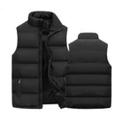 Colete masculino jaqueta quente sem mangas inverno à prova dwaterproof água casaco com zíper outono gola alta casual roupas de marca