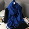 62 cores sólidas mulheres cachecol de inverno quente engrossar xale de caxemira moda ao ar livre luxo borlas pashmina senhora envoltório cachecóis à prova de vento