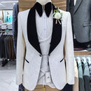 Fashion Paisley Men's 3 Pieces Formal Suit Set Blazer Vest Pants Wedding Groom Suits Best Man Dinner Engagement Tuxedo For Men